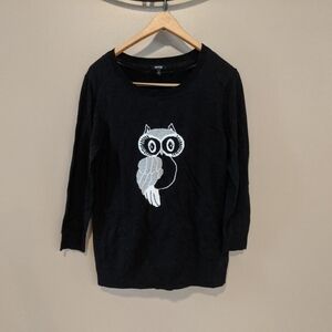 Super cute Apt. 9 Owl sweater black